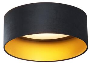 Nowoczesna lampa sufitowa czarny aksamit 40 cm z LED z 3-stopniowym ściemnianiem - Sue