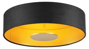 Nowoczesna lampa sufitowa czarny aksamit z LED z 3-stopniowym ściemnianiem - Bredow Oswietlenie wewnetrzne