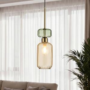 Lampa wisząca Molly Milagro Lighting, możliwość ściemniania, kremowy / amber, salon / jadalnia, szkło, nowoczesny