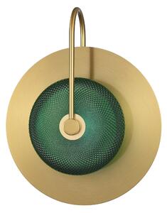 Ojo Verde - kinkiet 29 cm okrągły LED 4 W dekoracyjny nowoczesny złoty