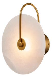 Origen - kinkiet 28 cm okrągły marmur minimalistyczny elegancki złoty