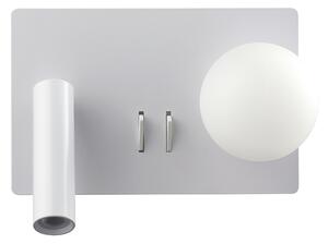 Nubelo - kinkiet 13 cm okrągły LED 3 W minimalistyczny nowoczesny biały - PRAWY