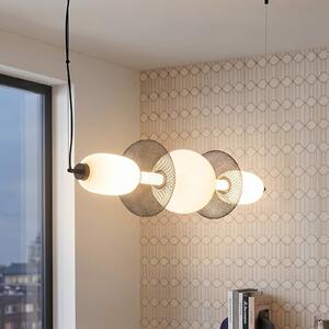 Lampa wisząca Arame Milagro Lighting, czarny, salon / jadalnia, szkło, nowoczesny