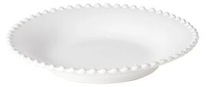 Biały głęboki talerz kamionkowy Costa Nova Pearl, ⌀ 24 cm