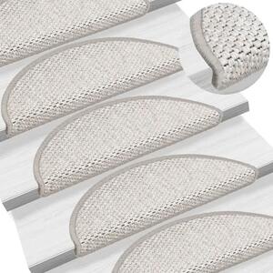 Elegancki zestaw 15 materiałowych nakładek na schody platynowy P0-K12