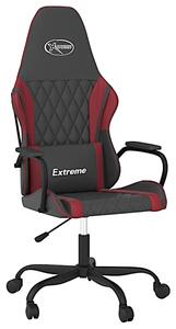 Czarno-bordowy fotel gamingowy - Trapani 5X