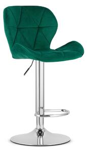 Zielone krzesło barowe WEST VELVET