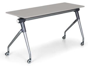 Stół ze składanym blatem TRAINING PLUS, 1450x450 mm, szary