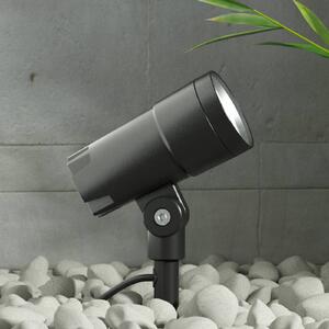 Reflektor zewnętrzny LED Daja ustawiany kąt wiązki Lucande, aluminiowy / szary / cynkowy, aluminium, nowoczesny