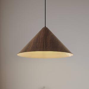 Lampa wisząca Clarine Lindby, możliwość ściemniania, ciemne drewno, salon / jadalnia, metal, nowoczesny