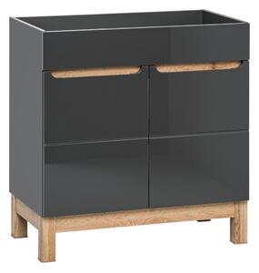 Stojąca szafka pod umywalkę 60 cm (BALI GRAFIT 820 -60D FSC), lakier, połysk