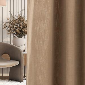 Zasłona gotowa na taśmie marszczącej 140x280cm light brown 1 szt
