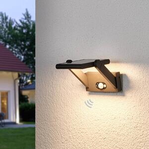Solarna lampa zewnętrzna LED VALERIAN Valerian Lucande, czarny, aluminium, nowoczesny