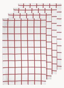 Komplet ręczników kuchennych Grid Pack Blush, 4 elem
