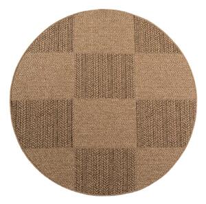 Brązowy okrągły dywan odpowiedni na zewnątrz ø 80 cm Timber 1405 – Ayyildiz Carpets