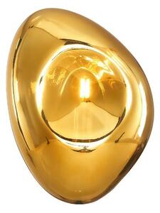 Złoty kinkiet Mabell - szklany klosz