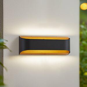 Kinkiet zewnętrzny LED Lenore Lindby, czarny, aluminium, nowoczesny