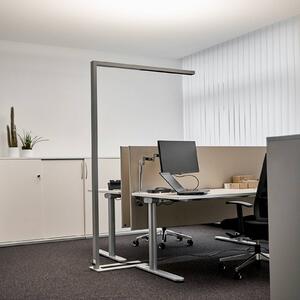 Lampa stojąca Jolinda Arcchio, możliwość ściemniania, aluminiowy / szary / cynkowy, biuro, aluminium, nowoczesny