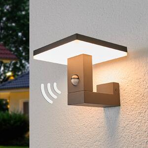 Lampa zewnętrzna z czujnikiem ruchu Olesia Lucande, czarny, aluminium, nowoczesny