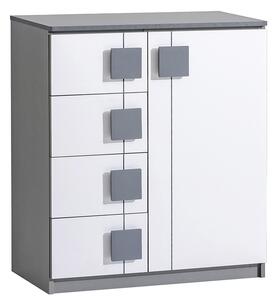 Komoda Gumi z 4 szufladami G3 Biały/Antracyt