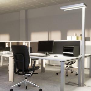 Lampa stojąca Logan Neo Arcchio, możliwość ściemniania, aluminiowy / szary / cynkowy, biuro, aluminium, nowoczesny