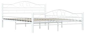 Białe metalowe łóżko w stylu loft 160x200 cm - Frelox