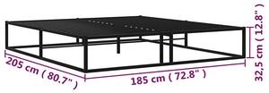 Czarne metalowe łóżko w stylu industrialnym 180x200 cm - Arfas