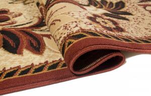 Wzorzysty brązowy dywan z krótkim włosiem - Doly 4X