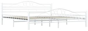 Białe loftowe łózko metalowe 180x200 cm - Frelox