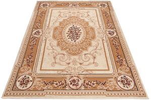 Prostokątny kremowy dywan w klasycznym stylu - Ritual 5X