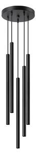 Czarna lampa wisząca długie tuby - A382-Pastels