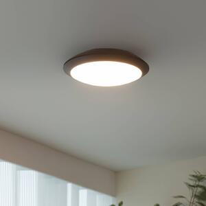 Lampa sufitowa zewnętrzna LED Lindby Naira, szary, czujnik, 30 cm, IP65