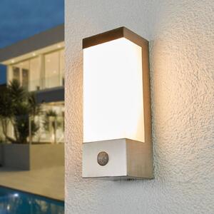 Lampa zewnętrzna z czujnikiem ruchu Severina Lindby, aluminiowy / szary / cynkowy, stal szlachetna, nowoczesny