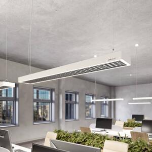 Arcchio Susi lampa wisząca biurowa LED, biała, 120 cm, 4000K, DALI Arcchio, możliwość ściemniania, biały / opal, biuro, aluminium, nowoczesny