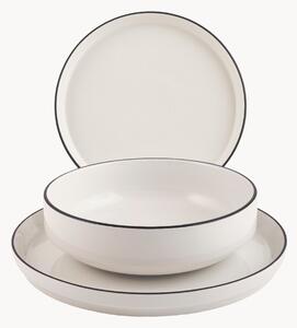 Komplet naczyń z porcelany Essence, dla 4 osób, 12 elem