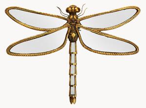 Dekoracja ścienna ze szkła lustrzanego Dragonfly, S 46 cm
