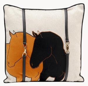 Poduszka z aksamitu Horse Date