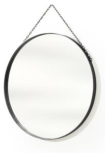 Okrągłe lustro Nicole w metalowej ramie 60 cm - czarne