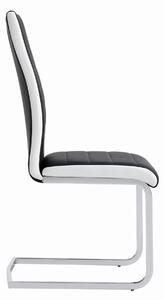 MebleMWM Krzesło tapicerowane C-946 czarno-białe