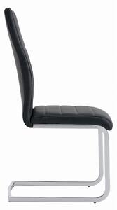 MebleMWM Krzesło tapicerowane C-946 | Ekoskóra | Czarny | Outlet