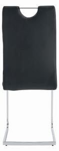 MebleMWM Krzesło tapicerowane C-946 | Ekoskóra | Czarny | Outlet