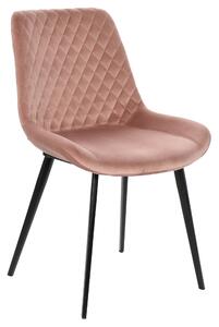 Krzesło tapicerowane NORA velvet róż antyczny