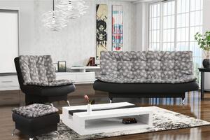 EMWOmeble Zestaw wypoczynkowy KASIA / sofa, fotel i pufa