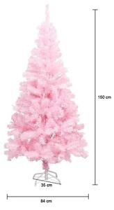 Różowa sztuczna choinka - w kilku rozmiarach - 150 cm-owa