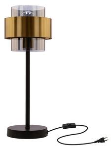 Nowoczesna lampa stołowa ze szklanym dymionym kloszem - V101-Benoti
