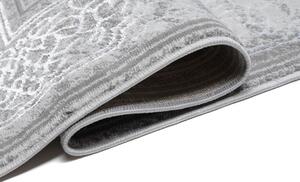 Szaro-biały nowoczesny dywan w orientalny wzór - Orso 10x