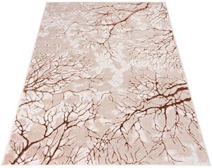 Beżowo-brązowy dywan z motywem drzewa - Orso 6X