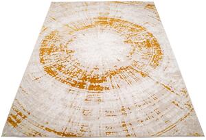 Beżowo-złoty dywan w abstrakcyjny wzór - Orso 5X