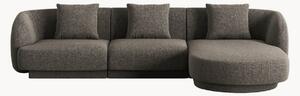 Sofa narożna z szenilu Tulum (4-osobowa)