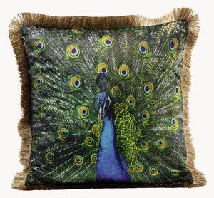 Poduszka z aksamitu Peacock